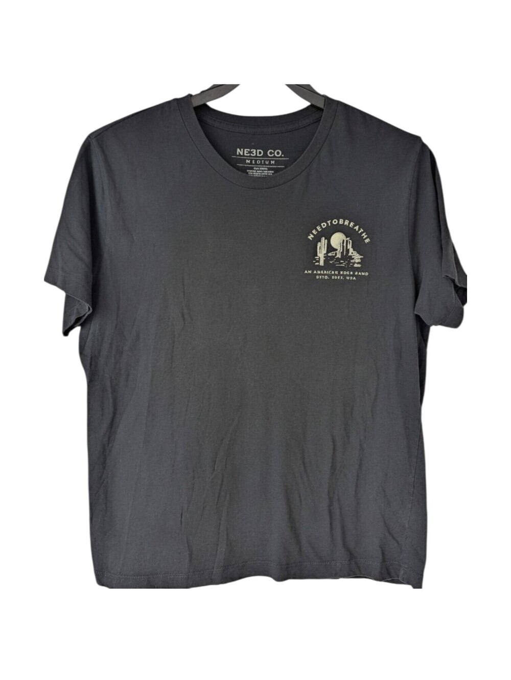 Needtobreathe T-Shirt Mens Medium Black Indie Rock Band Desert Tee 21.5x26
